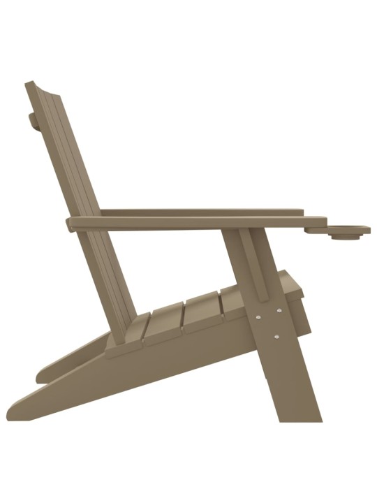 Aia adirondack tool, helepruun, 75x88,5x89,5cm, polüpropüleen