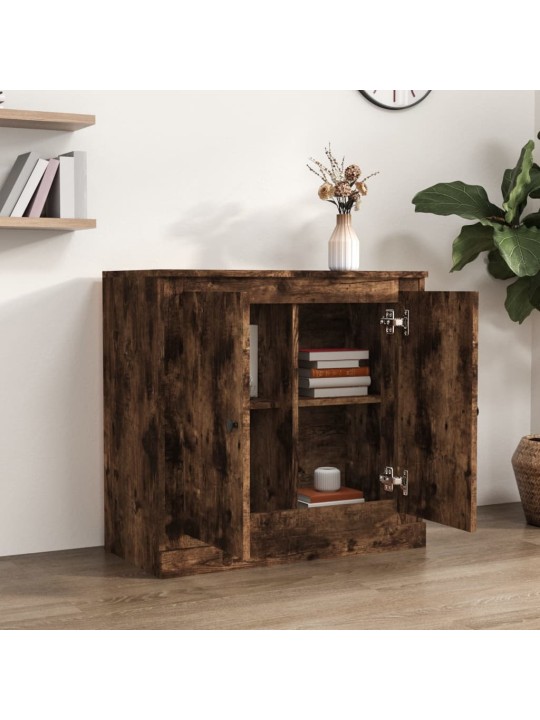 Puhvetkapp, suitsutatud tamm, 70 x 35,5 x 67,5 cm, tehispuit