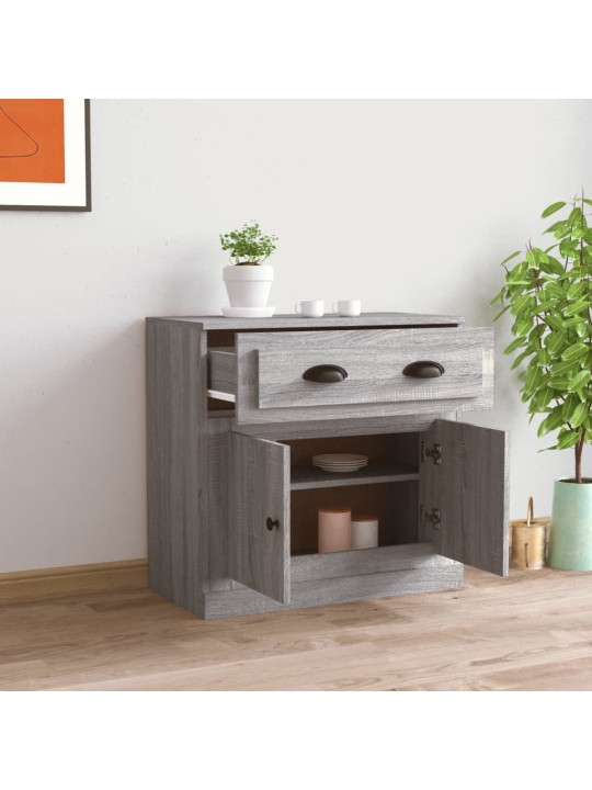 Puhvetkapp, hall sonoma tamm, 70 x 35,5 x 67,5 cm, tehispuit