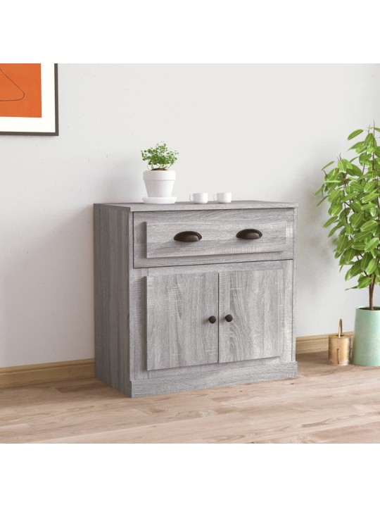 Puhvetkapp, hall sonoma tamm, 70 x 35,5 x 67,5 cm, tehispuit