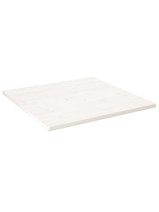 Lauaplaat, valge, 70 x 70 x 2,5 cm, männipuit, kandiline