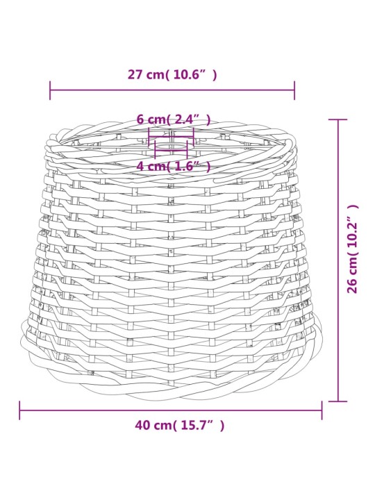 Laelambi vari, pruun, ø40x26 cm, vitstest