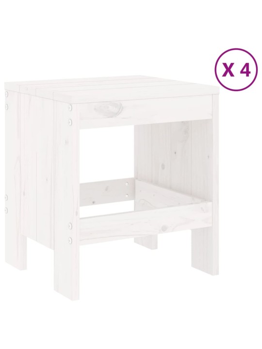 5-osaline aia söögimööbli komplekt, valge, männipuit