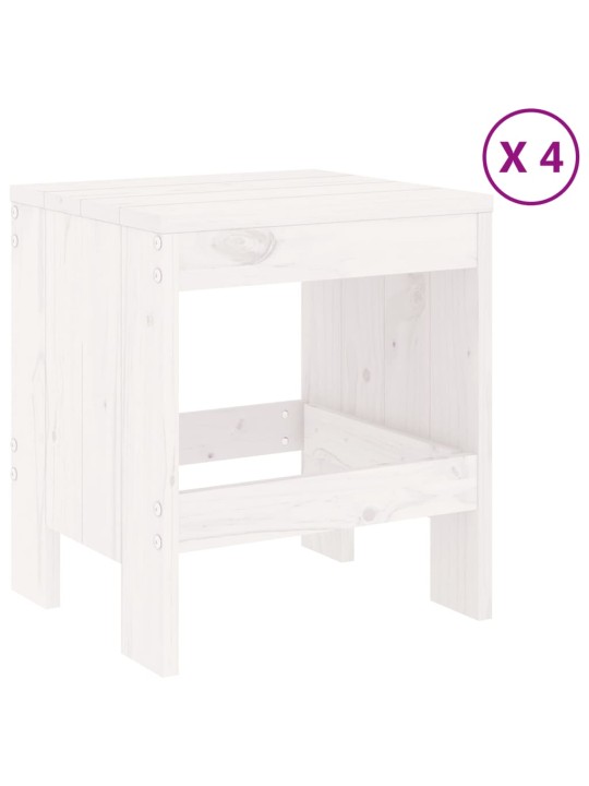 5-osaline aia söögimööbli komplekt, valge, männipuit