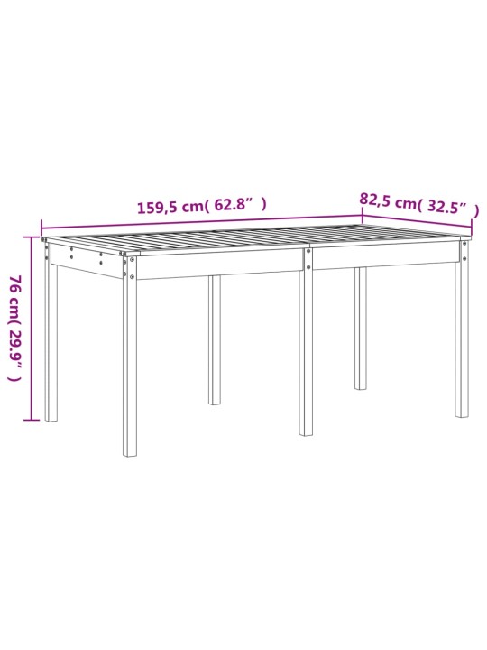 13-osaline aia söögimööbli komplekt, hall, männipuit