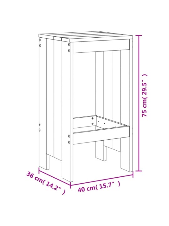 5-osaline aia baarikomplekt, hall, männipuit