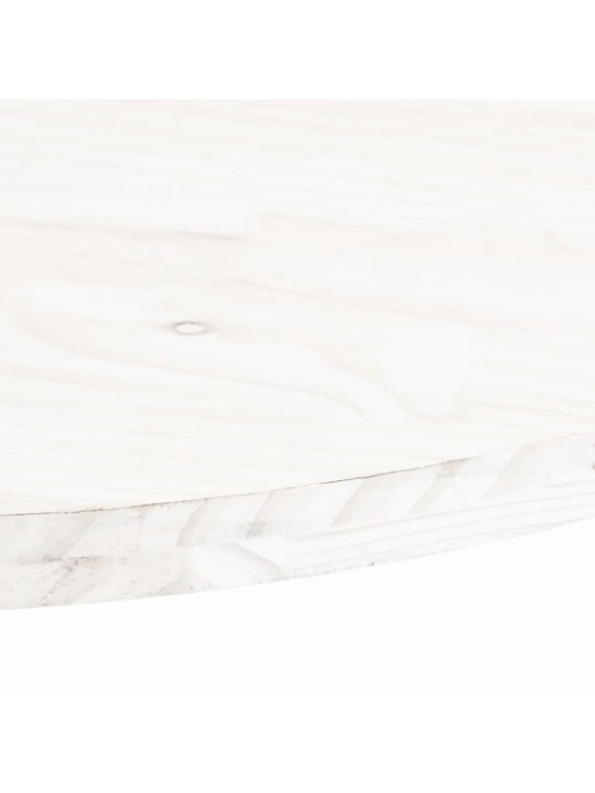 Lauaplaat, valge, 60 x 30 x 2,5 cm, männipuit, ovaalne