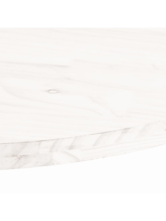 Lauaplaat, valge, 70 x 35 x 2,5 cm, männipuit, ovaalne