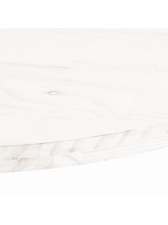 Lauaplaat, valge, 80 x 40 x 2,5 cm, männipuit, ovaalne