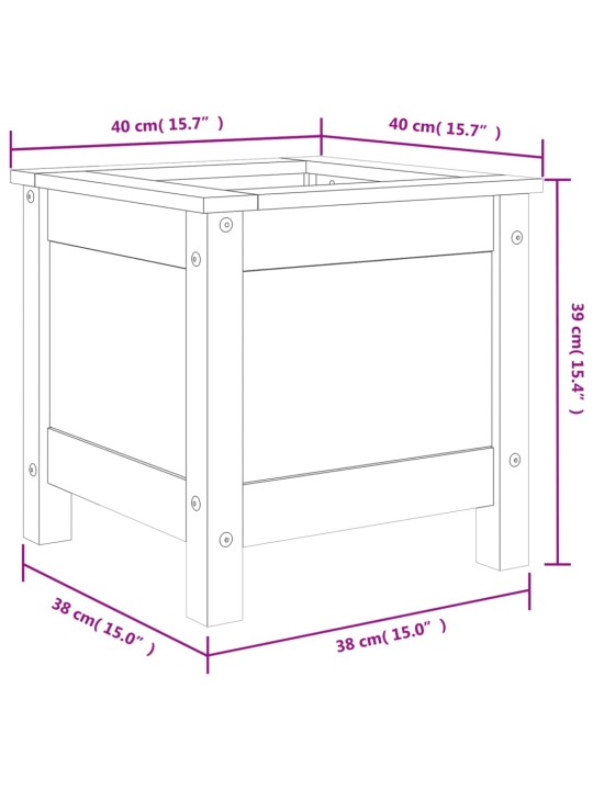 Taimekast, 40x40x39 cm, ebatsuuga puit