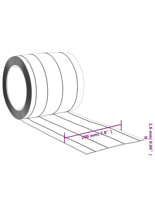 Uksekardin läbipaistev 200 mm x 1,6 mm 10 m pvc