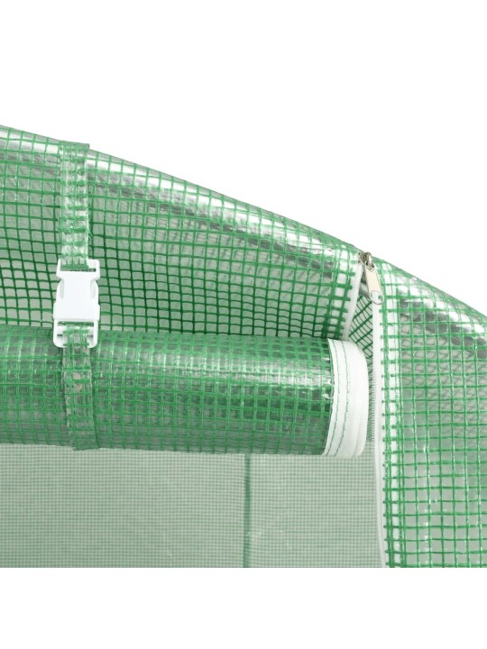 Kasvuhoone terasraamiga, roheline, 12 m², 6x2x2,85 m