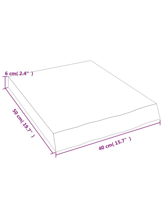 Seinariiul, 40x50x(2-6) cm, töötlemata tammepuit