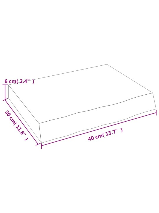 Seinariiul, helepruun, 40x30x(2-6) cm, töödeldud tammepuit