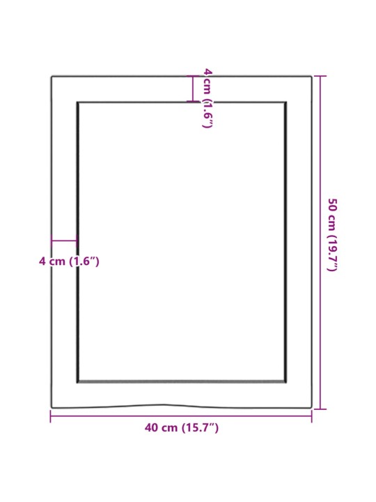 Seinariiul, helepruun, 40 x 50 x (2-4) cm, töödeldud tammepuit