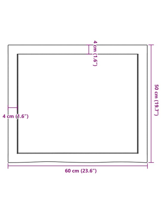 Seinariiul, helepruun, 60 x 50 x (2-4) cm, töödeldud tammepuit