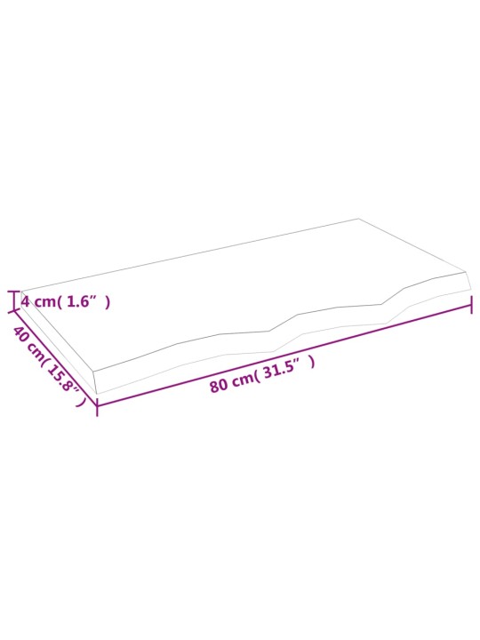 Seinariiul, helepruun, 80 x 40 x (2-4) cm, töödeldud tammepui