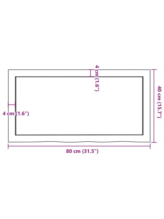 Seinariiul, helepruun, 80 x 40 x (2-4) cm, töödeldud tammepui