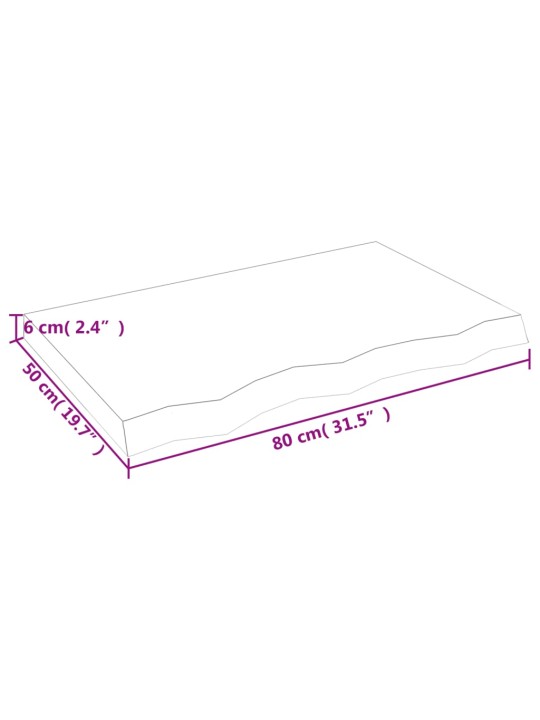 Seinariiul, helepruun, 80 x 50 x (2-6) cm, töödeldud tammepuit