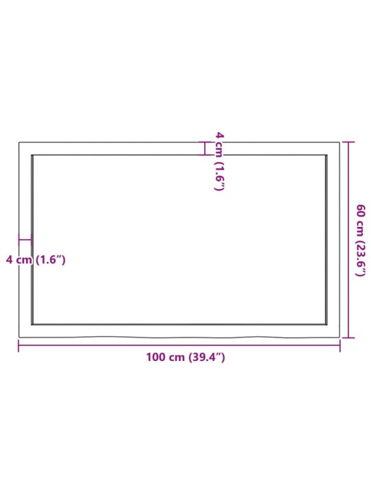 Seinariiul, helepruun, 100 x 60 x (2-4) cm, töödeldud tammepuit