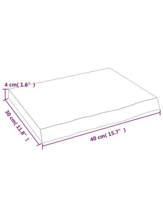 Seinariiul, tumepruun, 40x30x(2-4) cm, töödeldud tammepuit