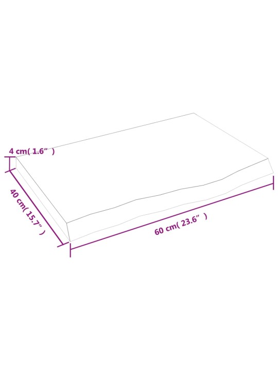 Seinariiul, tumepruun, 60x40x(2-4) cm, töödeldud tammepuit