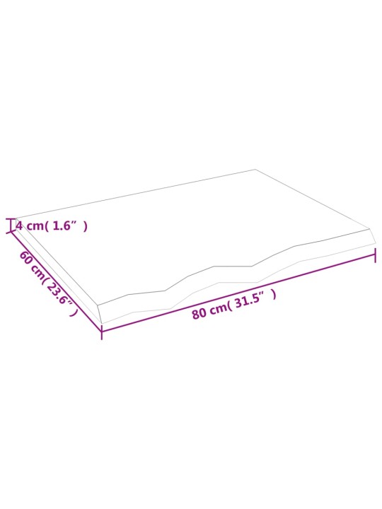 Seinariiul, tumepruun, 80x60x(2-4) cm, töödeldud tammepuit