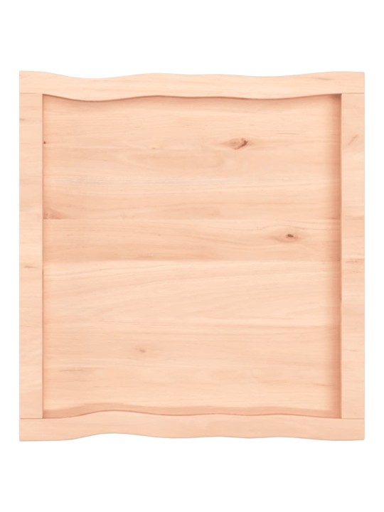 Lauaplaat, 60 x 60 x (2-4) cm, täispuit, naturaalsed servad