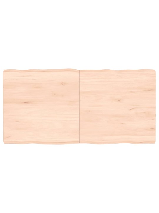 Lauaplaat, 120 x 60 x (2-6) cm, täispuit, naturaalsed servad