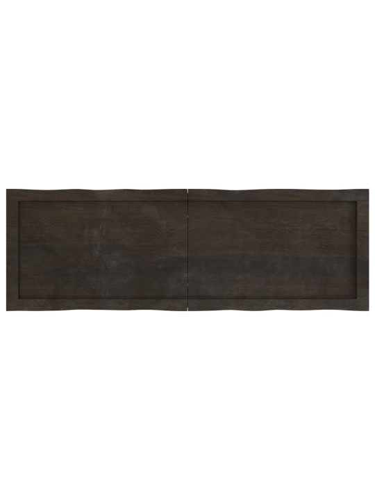 Lauaplaat, tumepruun, 120x40x(2-6) cm, töödeldud täispuit