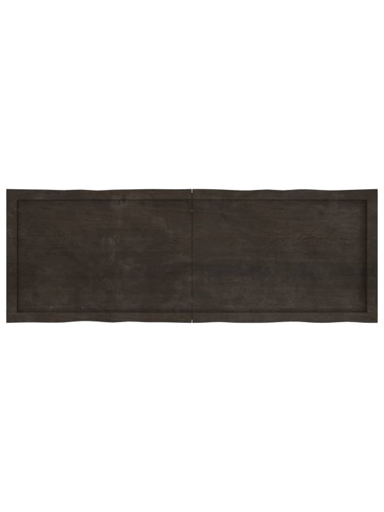 Lauaplaat, tumepruun, 140x50x(2-6) cm, töödeldud täispuit