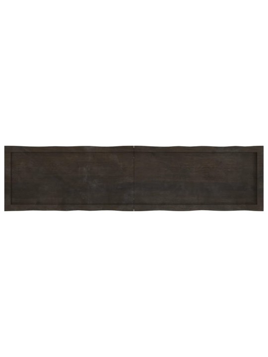 Lauaplaat, tumepruun, 160x40x(2-6) cm, töödeldud täispuit