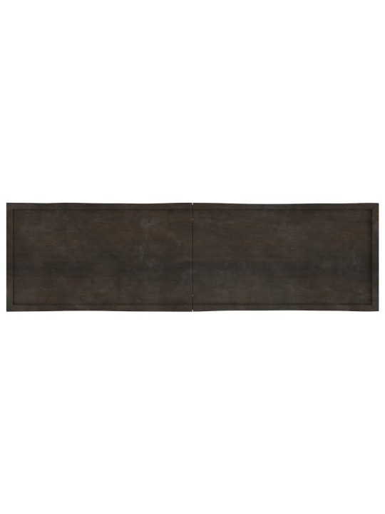 Lauaplaat, tumepruun, 220x60x(2-6) cm, töödeldud täispuit