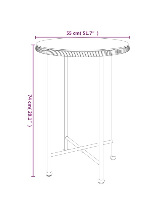 3-osaline aiamööbli komplekt, must, polürotang