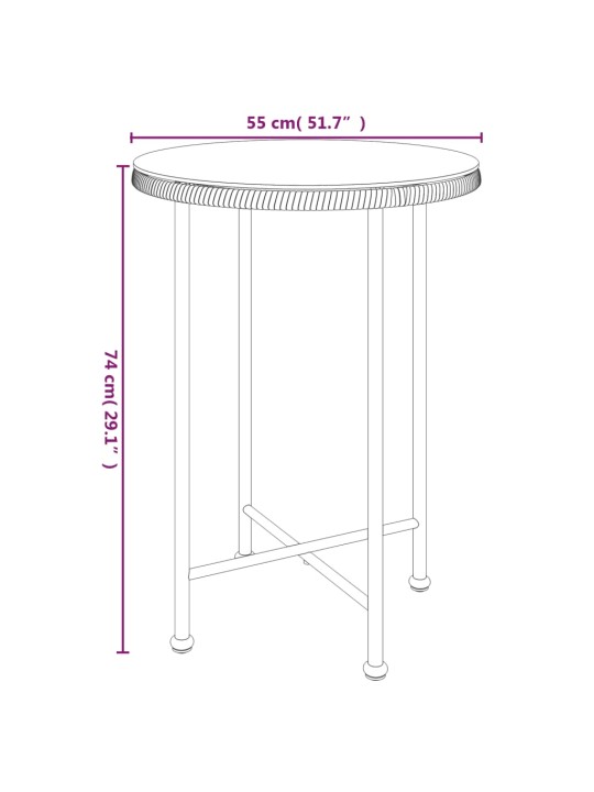 5-osaline aiamööbli komplekt, must, polürotang