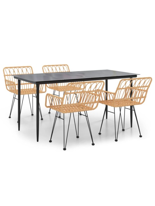 5-osaline aiamööbli komplekt, polürotang
