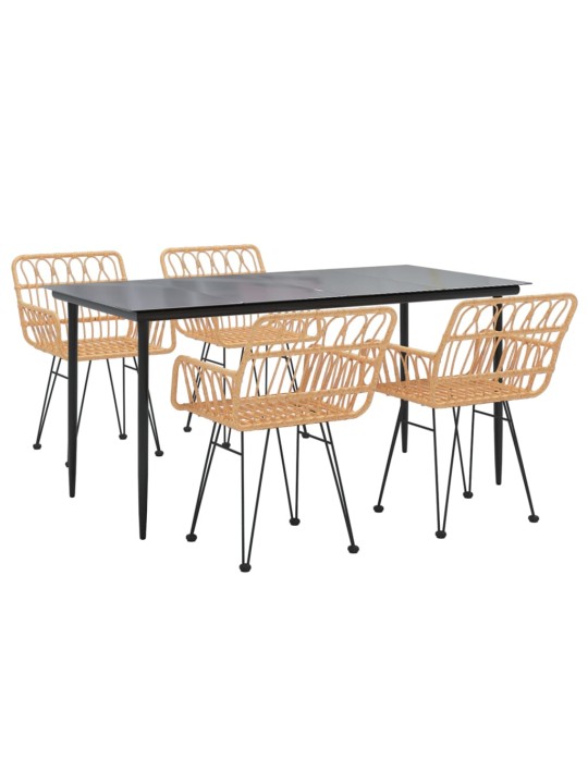 5-osaline aiamööbli komplekt, polürotang