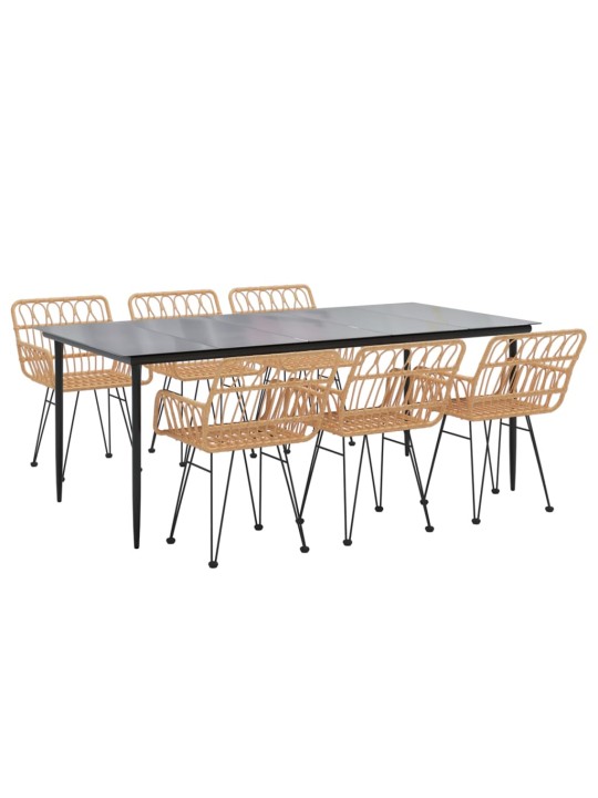 7-osaline aiamööbli komplekt, polürotang