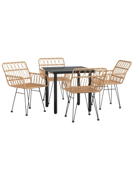 5-osaline aiamööbli komplekt, polürotang