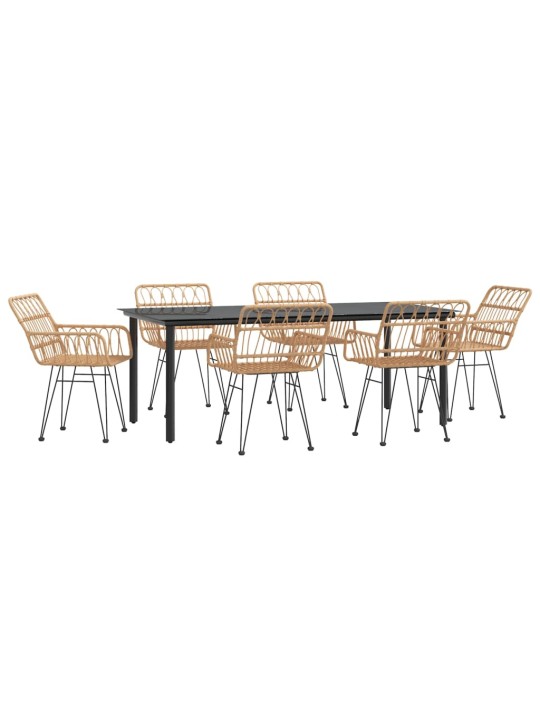 7-osaline aiamööbli komplekt, polürotang