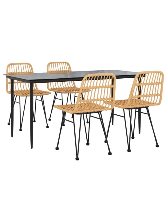 5-osaline aiamööbli komplekt, polürotang