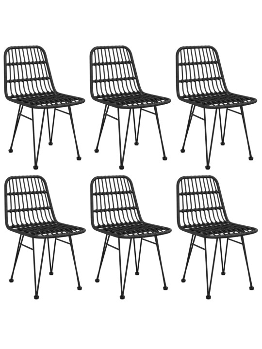 7-osaline aiamööblikomplekt, must, polürotang