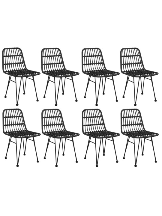 9-osaline aiamööbli komplekt, must, polürotang