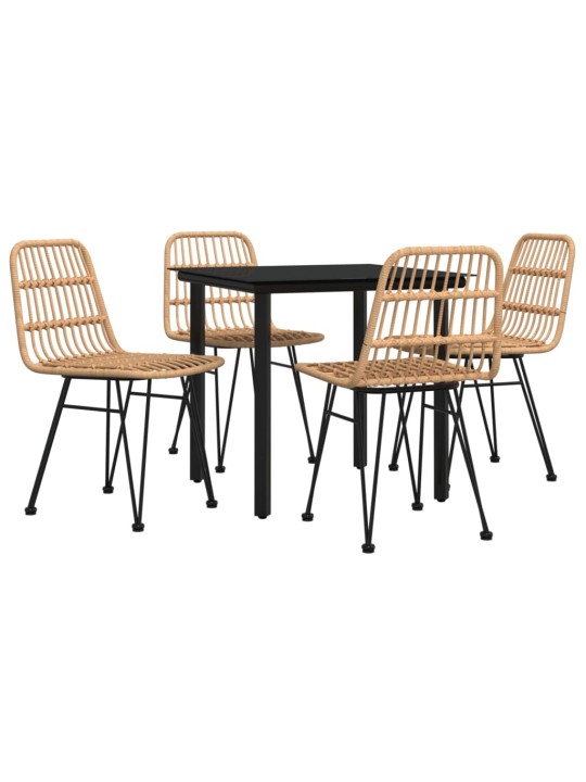 5-osaline aiamööbli komplekt, polürotang