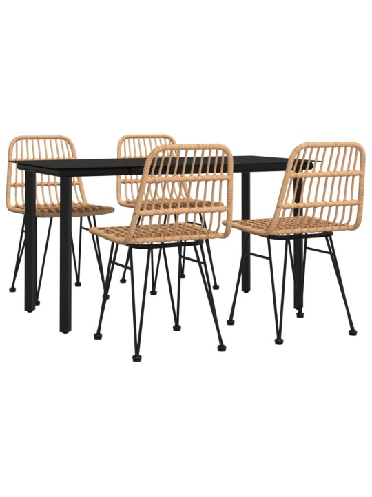 5-osaline aiamööbli komplekt, polürotang
