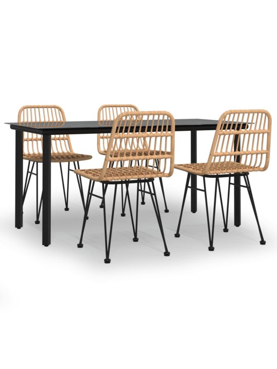 5-osaline aiamööbli komplekt, polürotang