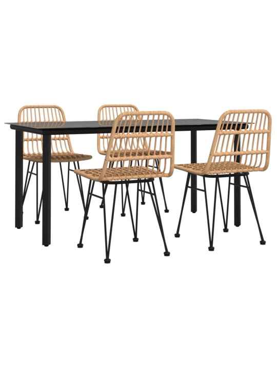 5-osaline aiamööbli komplekt, polürotang