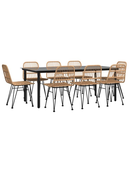 9-osaline aiamööblikomplekt, polürotang