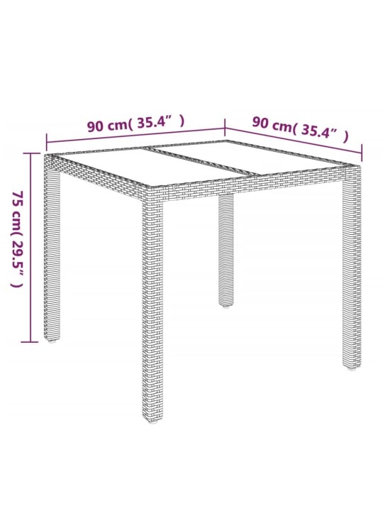 3-osaline aiamööbli komplekt patjadega, hall, polürotang