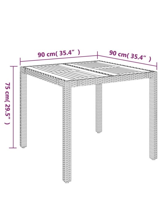 3-osaline aiamööbli komplekt patjadega, hall, polürotang